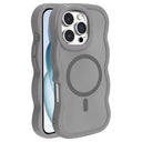 iPhone 16 Pro Max Bølgekant magnetisk hybrid cover - grå