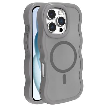 iPhone 16 Pro Max Bølgekant magnetisk hybrid cover - grå