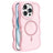 iPhone 16 Pro Max Bølgekant magnetisk hybrid cover - pink