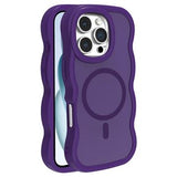 iPhone 16 Pro Max Bølgekant magnetisk hybrid cover - lilla
