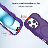 iPhone 16 Pro Max Bølgekant magnetisk hybrid cover - lilla