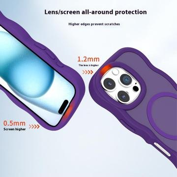 iPhone 16 Pro Max Bølgekant magnetisk hybrid cover - lilla