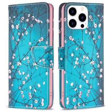 iPhone 16 Pro Max Wonder Series Pung - Hvid Blomster