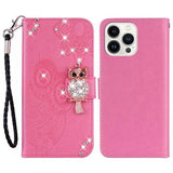 iPhone 16 Pro Ugle Rhinsten Pung - Hot Pink
