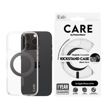 iPhone 16 Pro PanzerGlass Care Kickstand Cover - MagSafe-kompatibel - Klar / Sort