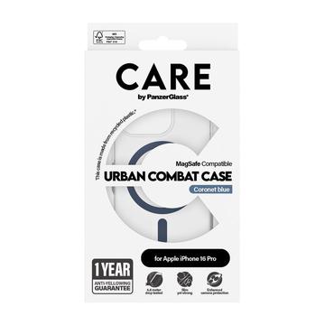 iPhone 16 Pro PanzerGlass Care Transparent Urban Combat Cover - MagSafe-kompatibel - Blå