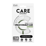 iPhone 16 Pro PanzerGlass Care Transparent Urban Combat Cover- MagSafe-kompatibel - Grøn
