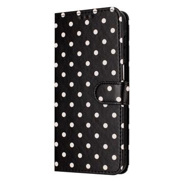 iPhone 16 Pro Pung Etui med Prikket Mønster - Sort