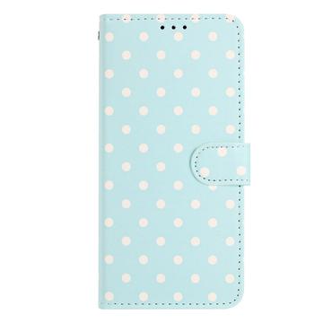 iPhone 16 Pro Pung Etui med Prikket Mønster - Blå