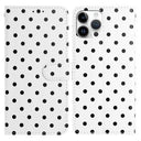 iPhone 16 Pro Pung Etui med Prikket Mønster - Hvid