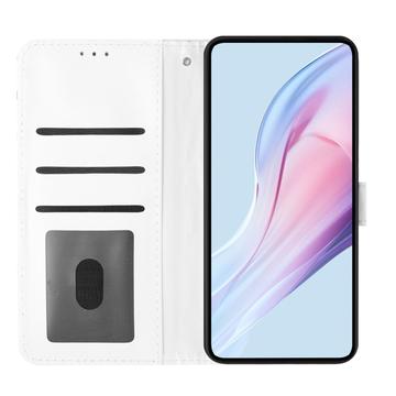 iPhone 16 Pro Pung Etui med Prikket Mønster - Hvid