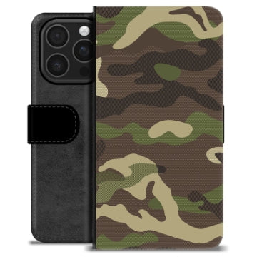 iPhone 16 Pro Premium Flip Cover med Pung - Camo