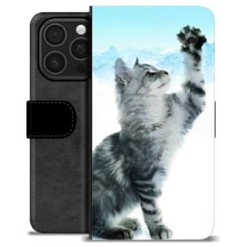 iPhone 16 Pro Premium Flip Cover med Pung - Kat