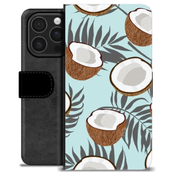 iPhone 16 Pro Premium Flip Cover med Pung - Kokosnød