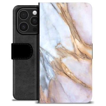 iPhone 16 Pro Premium Flip Cover med Pung - Elegant Marmor