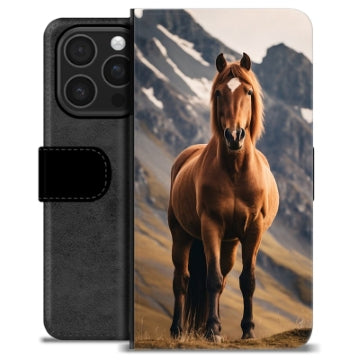 iPhone 16 Pro Premium Flip Cover med Pung - Hest