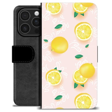iPhone 16 Pro Premium Flip Cover med Pung - Citron Mønster