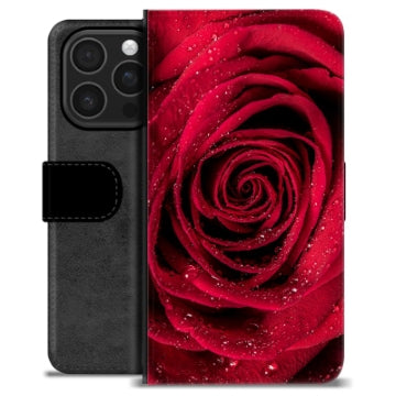 iPhone 16 Pro Premium Flip Cover med Pung - Rose