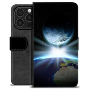 iPhone 16 Pro Premium Flip Cover med Pung - Verdensrum