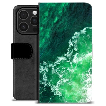 iPhone 16 Pro Premium Flip Cover med Pung - Bølger