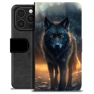 iPhone 16 Pro Premium Flip Cover med Pung - Ulv
