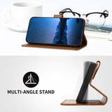 iPhone 16 Pro Premium Wallet-etui med rem - kulfiberstruktur - Kulstofkaffe