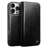 iPhone 16 Pro Qialino Classic Læderpung - Sort