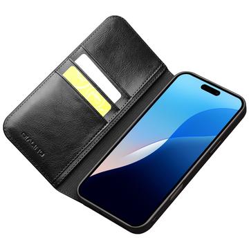 iPhone 16 Pro Qialino Classic Læderpung - Sort