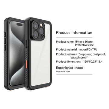 iPhone 16 Pro Redpepper FS IP68 Vandtæt Cover - Sort
