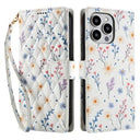 iPhone 16 Pro Rhombisk Blomsterpung - farverige blomster
