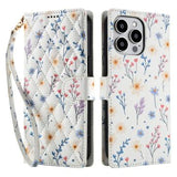 iPhone 16 Pro Rhombisk Blomsterpung - farverige blomster