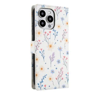 iPhone 16 Pro Rhombisk Blomsterpung - farverige blomster