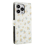 iPhone 16 Pro Rhombisk Blomsterpung - gule blomster