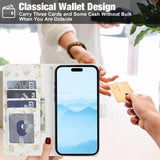 iPhone 16 Pro Rhombisk Blomsterpung - gule blomster