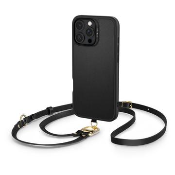 iPhone 16 Pro Spigen Cyrill Kajuk Classic Charm Mag-etui med rem - Sort