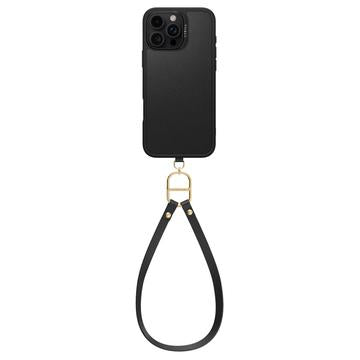iPhone 16 Pro Spigen Cyrill Kajuk Classic Charm Mag-etui med rem - Sort
