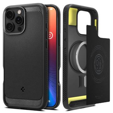 iPhone 16 Pro Spigen Rugged Armor Mag TPU Cover - Sort