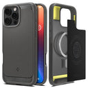 iPhone 16 Pro Spigen Rugged Armor Mag TPU Cover - Grå