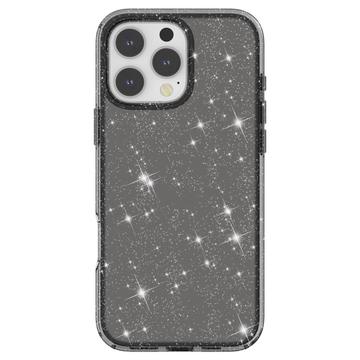 iPhone 16 Pro Stylish Glitter Series Hybrid Cover - Sort