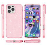 iPhone 16 Pro Stylish Glitter Series Hybrid Cover - Pink