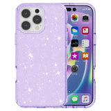 iPhone 16 Pro Stylish Glitter Series Hybrid Cover - Lilla