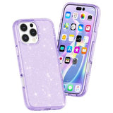iPhone 16 Pro Stylish Glitter Series Hybrid Cover - Lilla