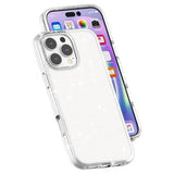 iPhone 16 Pro Stylish Glitter Series Hybrid Cover - Hvid