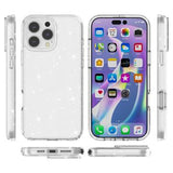 iPhone 16 Pro Stylish Glitter Series Hybrid Cover - Hvid