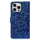 iPhone 16 Pro Stilfuldt glitterpungetui - blå