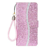 iPhone 16 Pro Stilfuldt glitterpungetui - pink