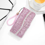 iPhone 16 Pro Stilfuldt glitterpungetui - pink