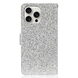 iPhone 16 Pro Stilfuldt glitterpungetui - sølv
