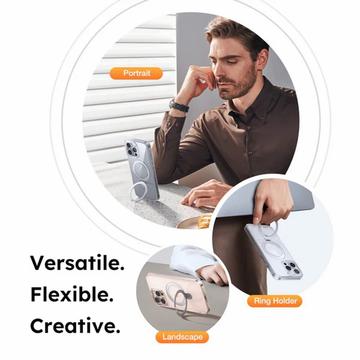 iPhone 16 Pro Torras Guardian Ostand MagSafe Cover - Titanium grå