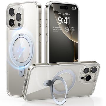 iPhone 16 Pro Torras Guardian Ostand MagSafe Cover - Gennemsigtig
